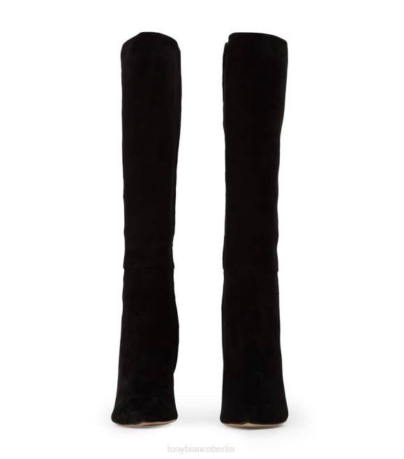 kniehohe Stiefel| de Tony Bianco Frauen Apollo-Kalbsstiefel schwarzes Wildleder 4624467